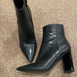Elegant Black Leather Ankle Boots